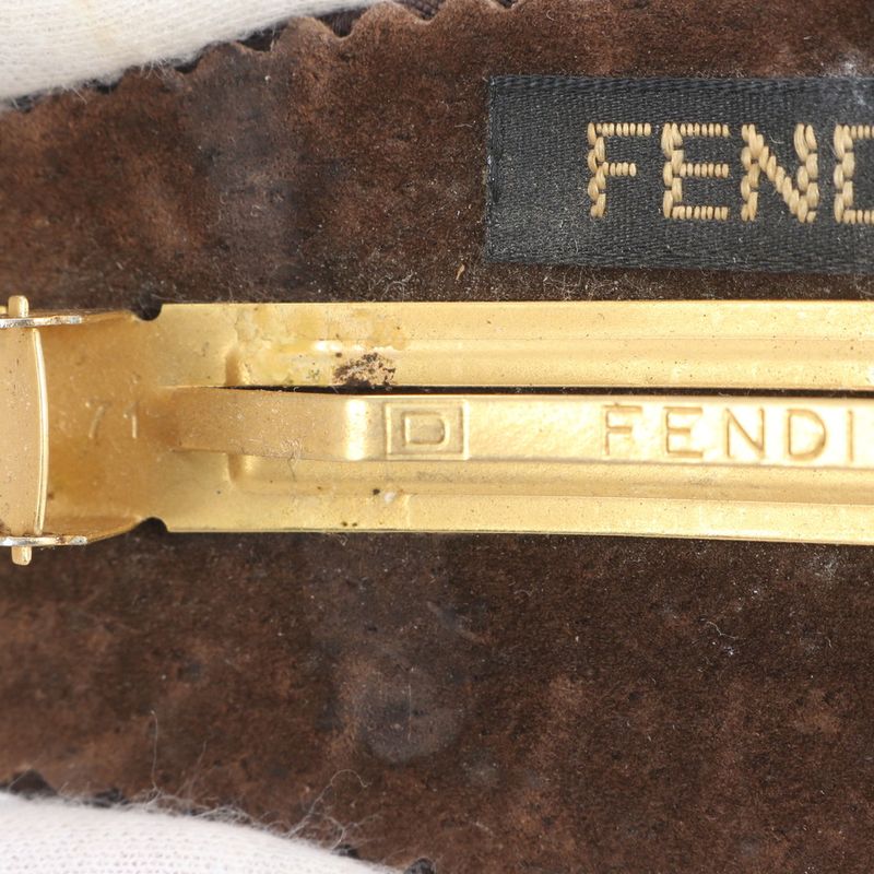 Collective 4-piece Set Fendi Ferragamo Vala Ribbon Zucca Barrette Hair Accessory