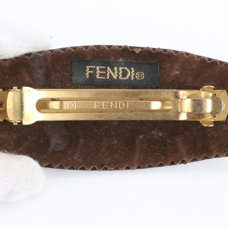 Collective 4-piece Set Fendi Ferragamo Vala Ribbon Zucca Barrette Hair Accessory