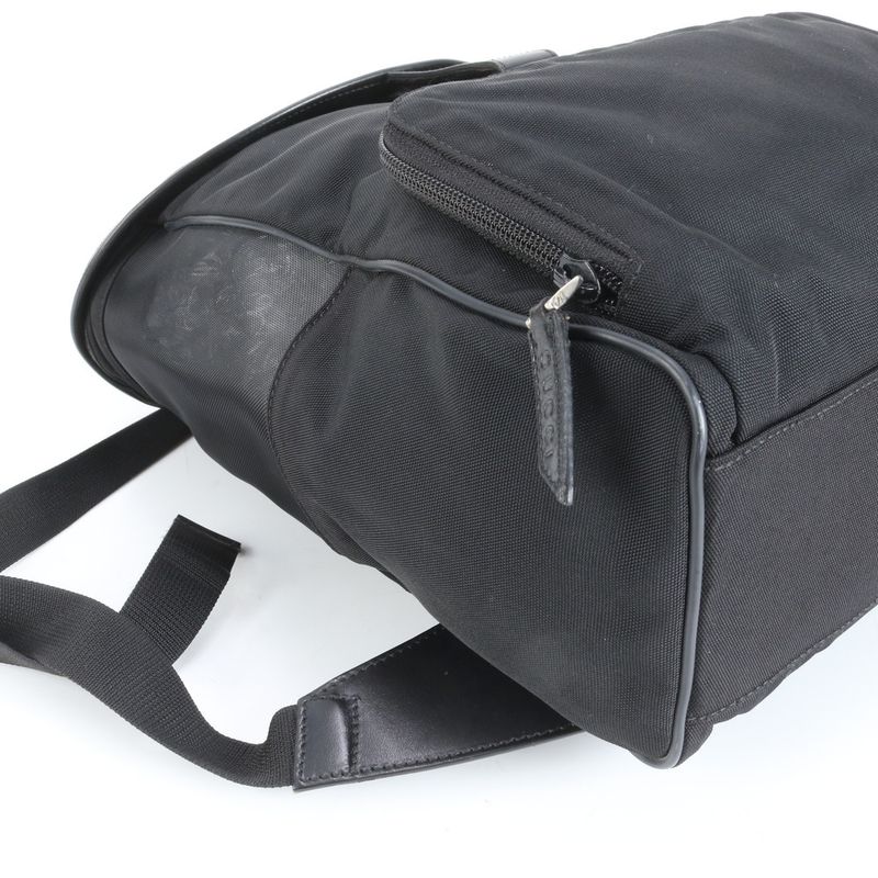 Gucci Leather Backpack Sac Backpack Shoulder Bag Black Genuine Leather 019-0353