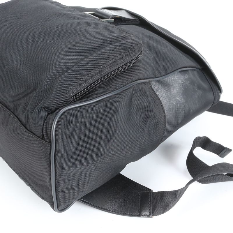 Gucci Leather Backpack Sac Backpack Shoulder Bag Black Genuine Leather 019-0353