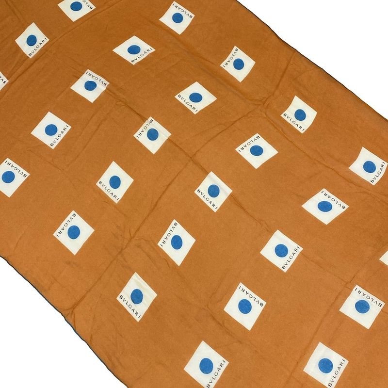 Bvlgari Scarf - Orange×light Blue×ivory