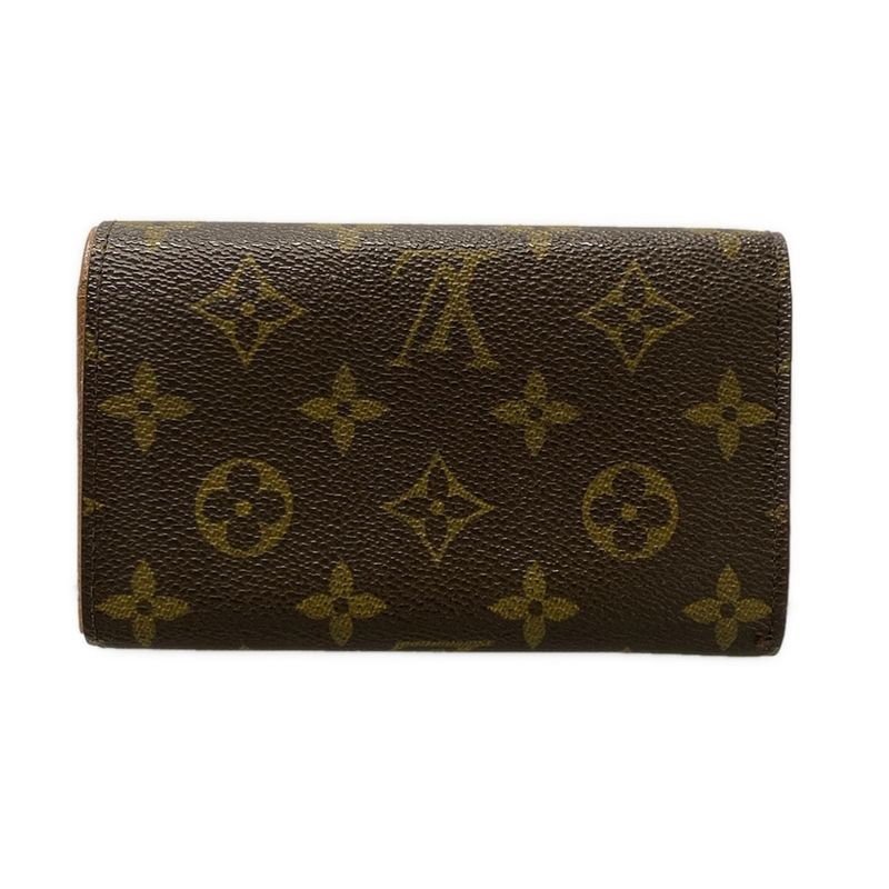 Louis Vuitton Monogram Porte Monet Bier Trésor M61730 Leather