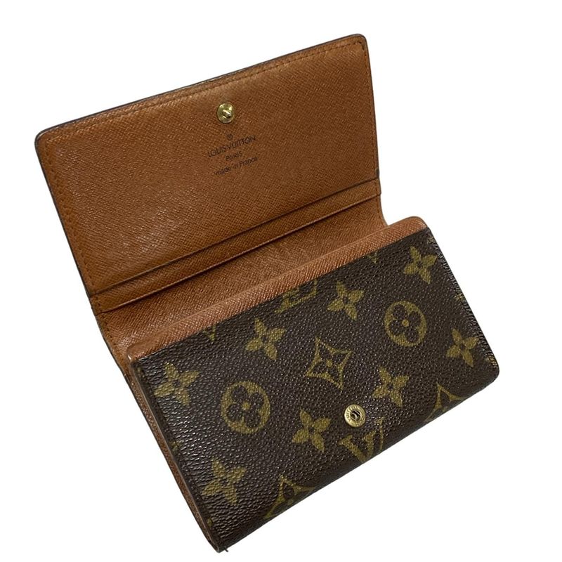 Louis Vuitton Monogram Porte Monet Bier Trésor M61730 Leather