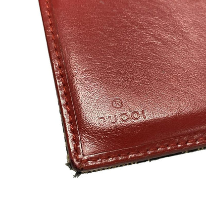 Gucci Bifold Wallet Jackie 0352888 Beige And Red Leather