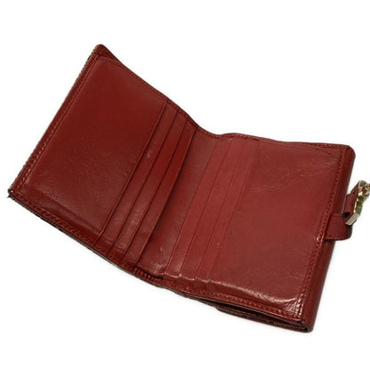 Gucci Bifold Wallet Jackie 0352888 Beige And Red Leather