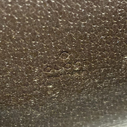 Gucci Coin Case GG Pattern 115255 Beige X Dark Brown Round Zipper Leather