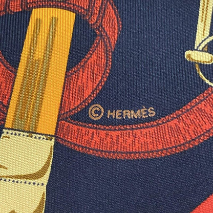 Hermes Scarf Petit Carré Dark Navy×red×multi