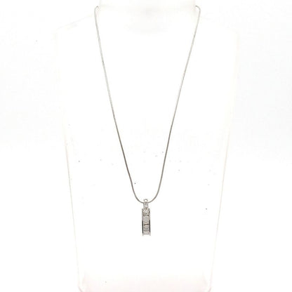 Tiffany & Co Necklace Atlas Bar 18K White Gold X Diamonds 3P Diamonds