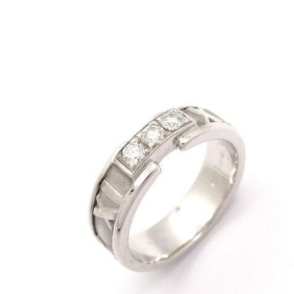 Tiffany & Co Ring Atlas 18K White Gold X Diamonds 3P Diamonds