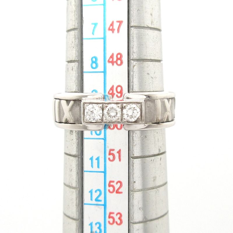 Tiffany & Co Ring Atlas 18K White Gold X Diamonds 3P Diamonds