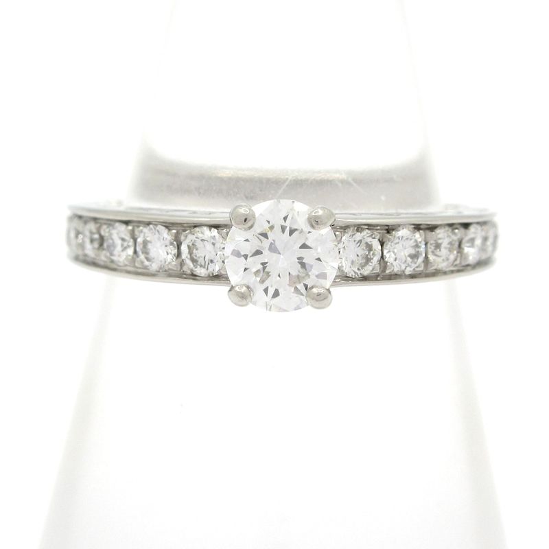 Bvlgari Ring Dedicata A Venezia Pt950 X Diamond Half Diamond / Center 1P