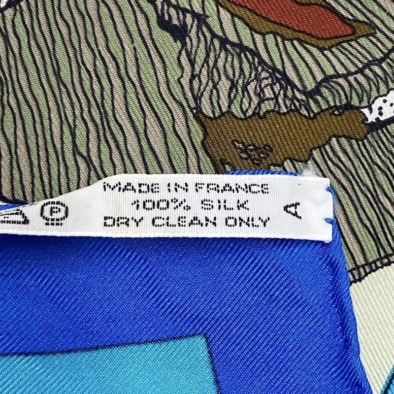 Hermes Scarf Carré 90 Light Blue×multi Hello Dolly