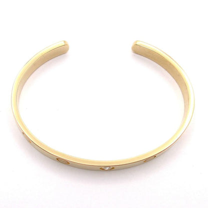 Cartier Bangle Love Bracelet Open Bangle 18K Yellow Gold X Diamonds 1P Diamonds