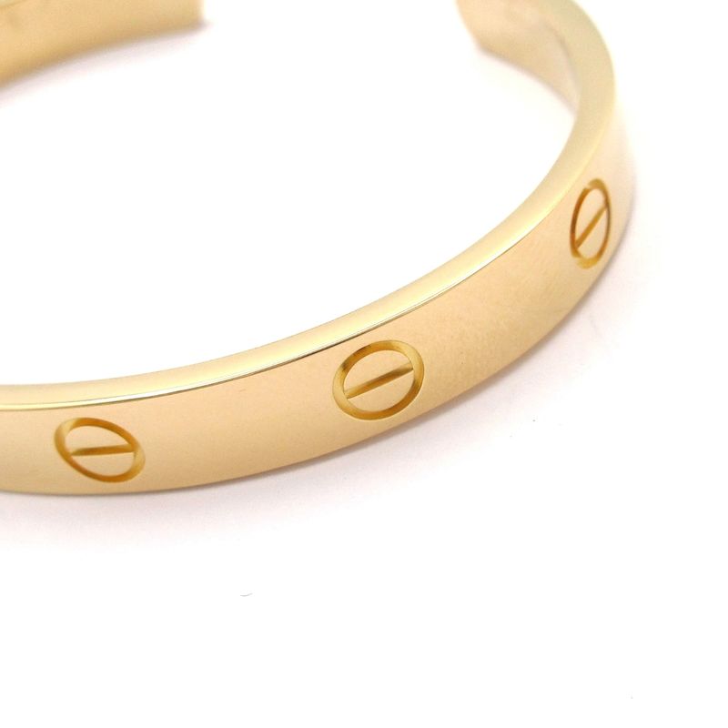 Cartier Bangle Love Bracelet Open Bangle 18K Yellow Gold X Diamonds 1P Diamonds