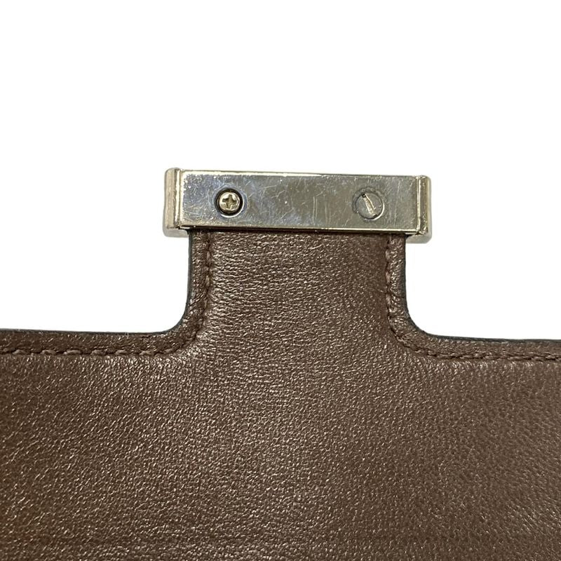 Hermes Bifold Wallet Constance Compact Mocha Silver Hardware