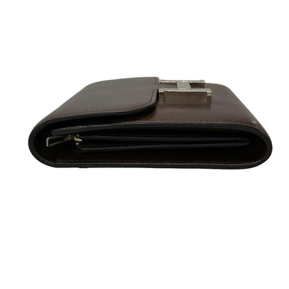 Hermes Bifold Wallet Constance Compact Mocha Silver Hardware