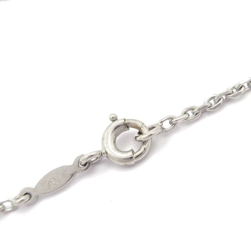 Hermes Necklace Horseshoe 18K White Gold X Diamonds 6P Diamonds / Top Closure