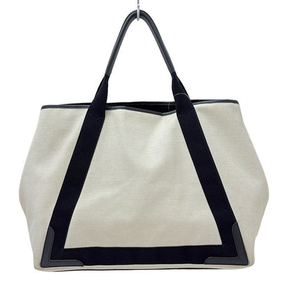 Balenciaga Tote Bag Navy Cabas Su M 339936 Ivory And Black Leather