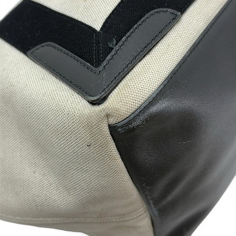 Balenciaga Tote Bag Navy Cabas Su M 339936 Ivory And Black Leather