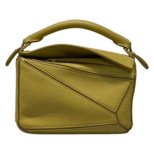 Loewe Handbag Puzzle Bag Mini Dark Yellow Leather