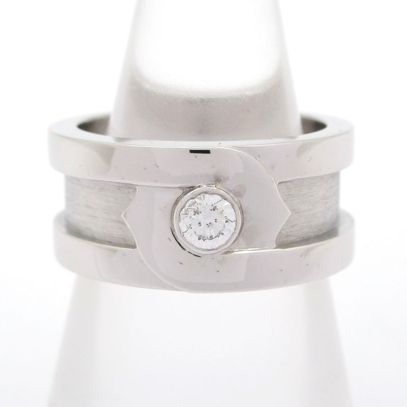 Cartier Ring 51 2C 88 Fortune 18K White Gold X Diamond 1P Diamond / Approx 02 Ct