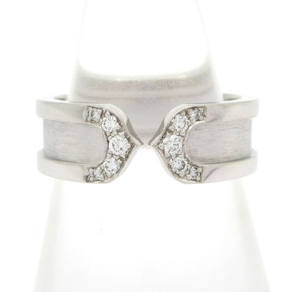 Cartier Ring 52 2C B4044252 18K White Gold X Diamonds 10P Diamonds