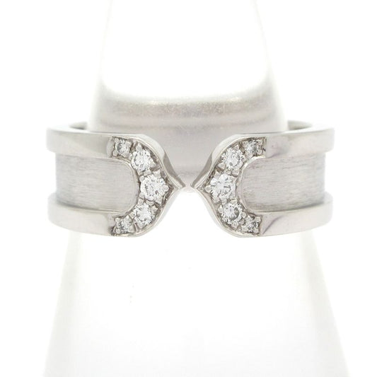 Cartier Ring 52 2C B4044252 18K White Gold X Diamonds 10P Diamonds