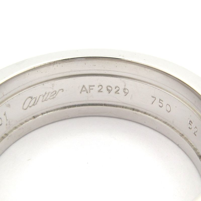 Cartier Ring 52 2C B4044252 18K White Gold X Diamonds 10P Diamonds