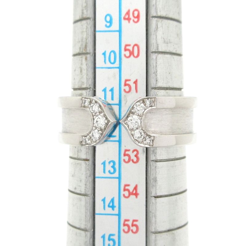 Cartier Ring 52 2C B4044252 18K White Gold X Diamonds 10P Diamonds