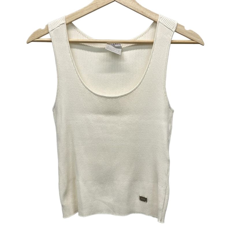 Chanel Vest Size 42 L Women - White Knit