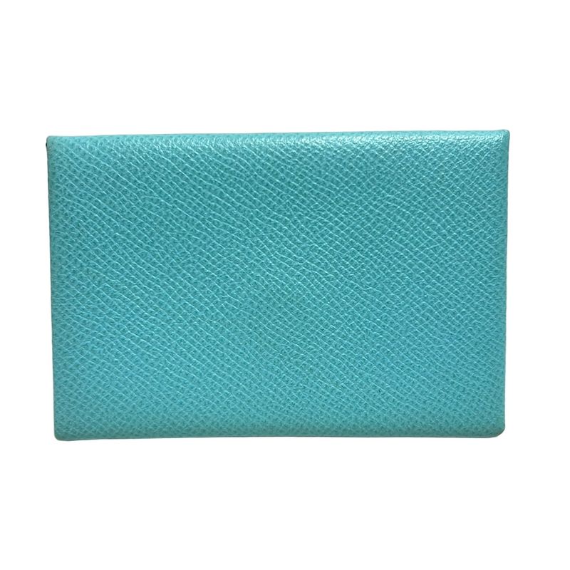 Hermes Coin Case Calvi Blue Atoll