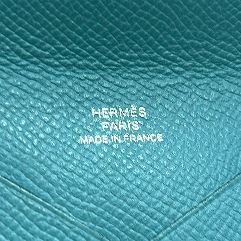 Hermes Coin Case Calvi Blue Atoll