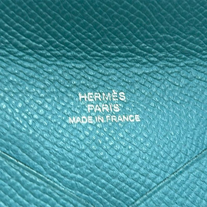 Hermes Coin Case Calvi Blue Atoll
