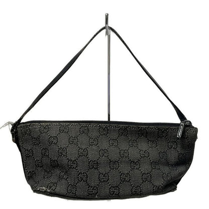 Gucci Handbag GG Pattern 07198 Black And Ivory Leather