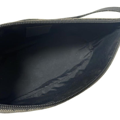 Gucci Handbag GG Pattern 07198 Black And Ivory Leather