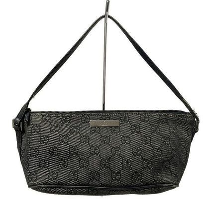 Gucci Handbag GG Pattern 07198 Black And Ivory Leather