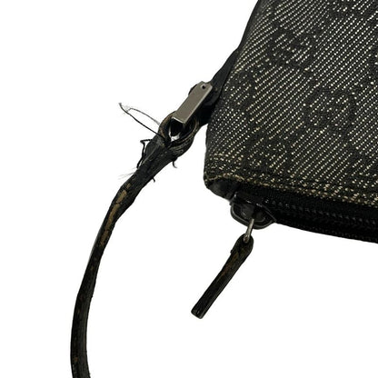 Gucci Handbag GG Pattern 07198 Black And Ivory Leather