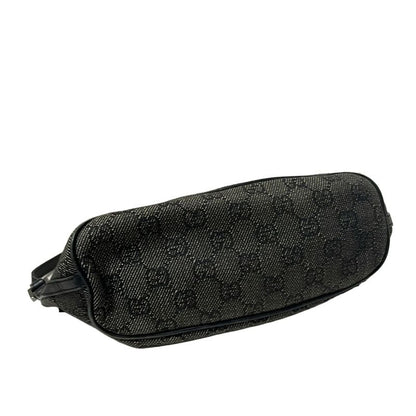 Gucci Handbag GG Pattern 07198 Black And Ivory Leather