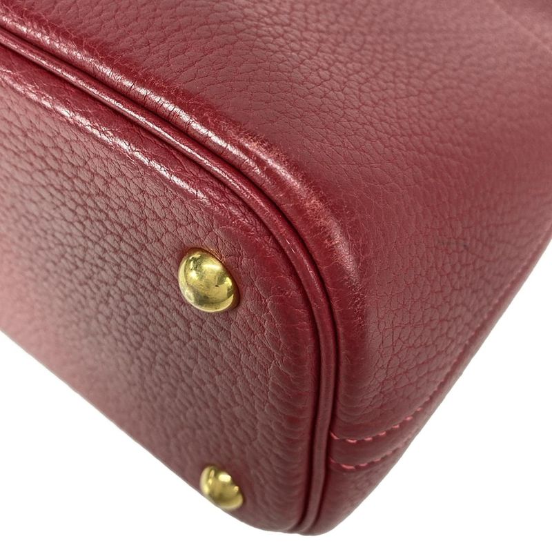 Hermes Bolide 31 Rouge Vif Gold Hardware Handbag