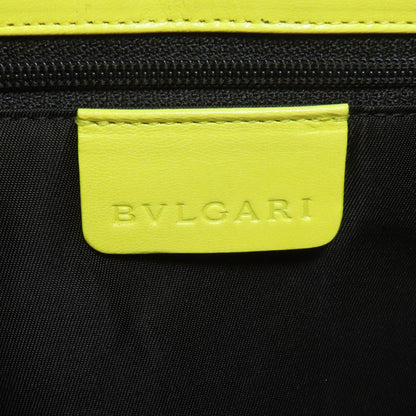 Bvlgari Logo Handbag Nylon Leather Women