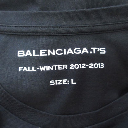 Balenciaga Nicolas Ghesquiere Period Printed T-Shirt Size L Black Women's Used
