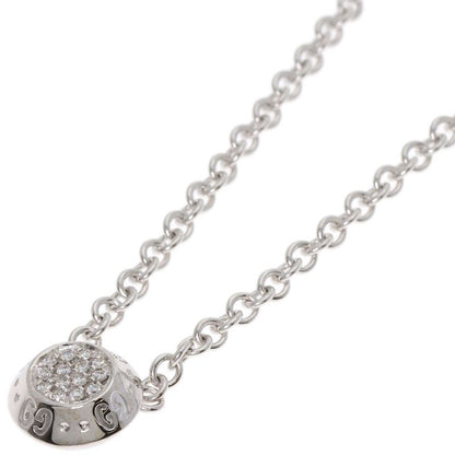Gucci Icon Twirl Diamond Necklace 18K White Gold Ladies
