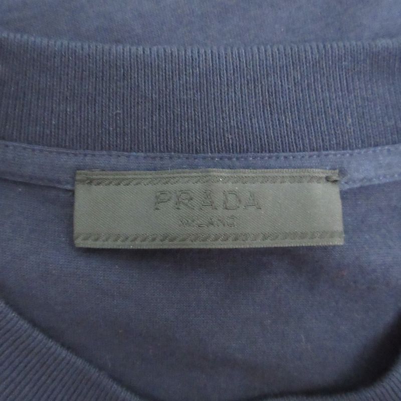 Prada Sideline Pocket T-Shirt XS Navy Men's Used