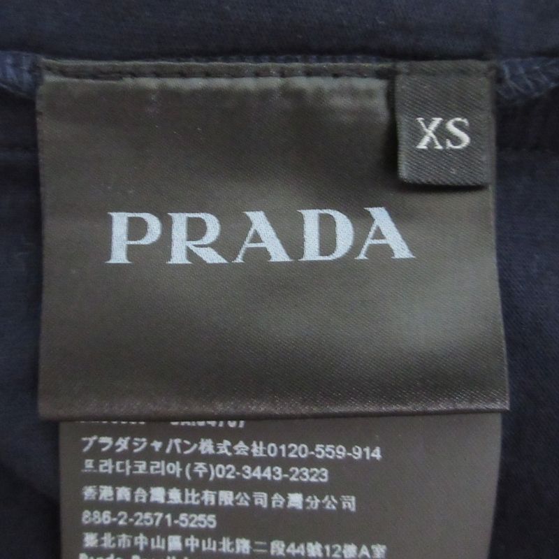 Prada Sideline Pocket T-Shirt XS Navy Men's Used