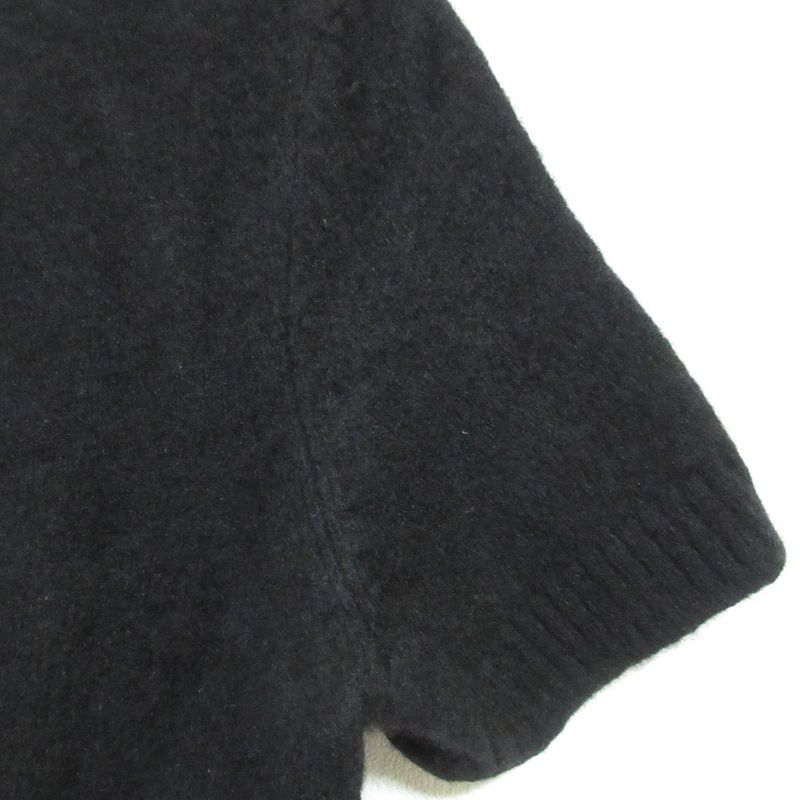 Good Chanel Cashmere Short Sleeve Knit Sweater P50079 Size 34 Black Ladies Used