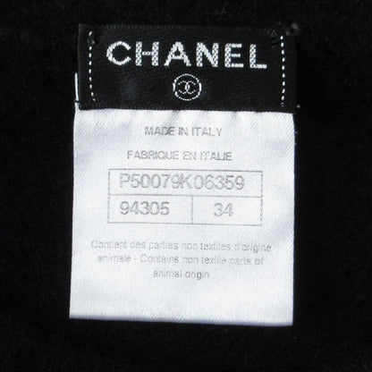 Good Chanel Cashmere Short Sleeve Knit Sweater P50079 Size 34 Black Ladies Used