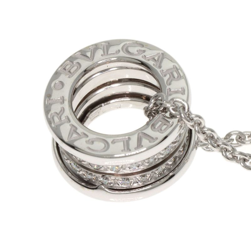 Bvlgari Bulgari B-zero1 Bee Zero One Diamond Necklace 18K White Gold Ladies