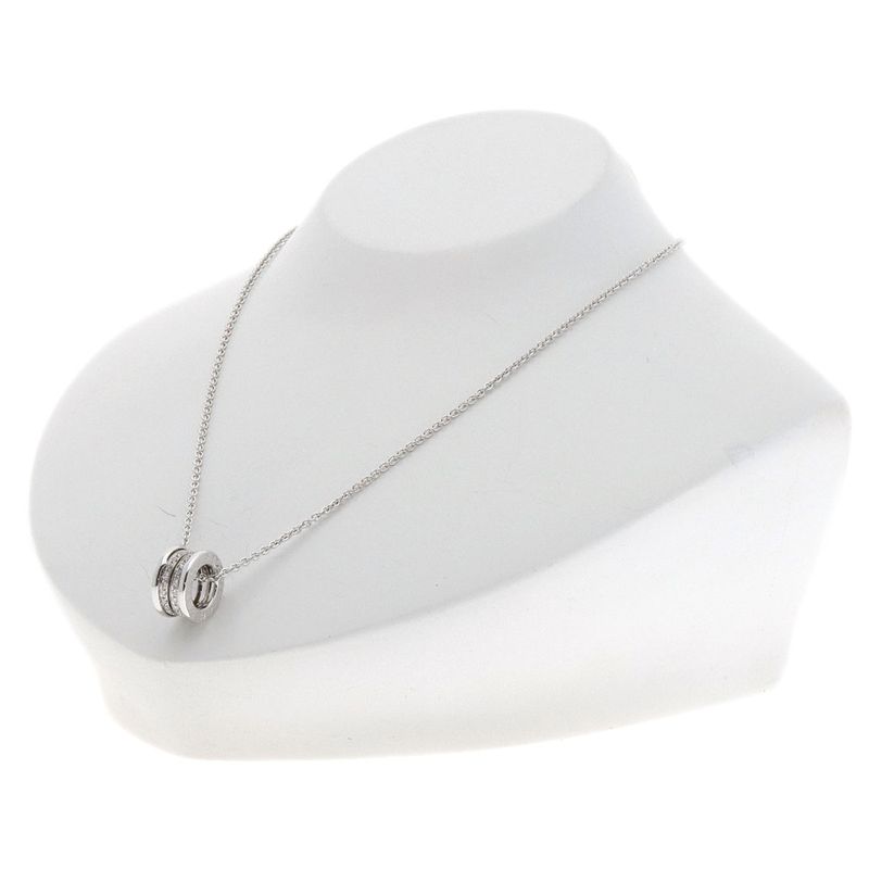 Bvlgari Bulgari B-zero1 Bee Zero One Diamond Necklace 18K White Gold Ladies