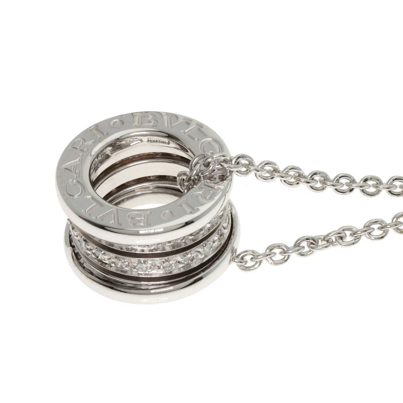 Bvlgari Bulgari B-zero1 Bee Zero One Diamond Necklace 18K White Gold Ladies