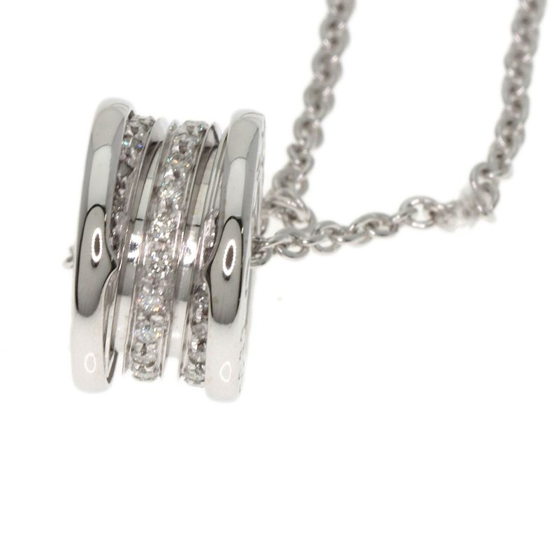Bvlgari Bulgari B-zero1 Bee Zero One Diamond Necklace 18K White Gold Ladies